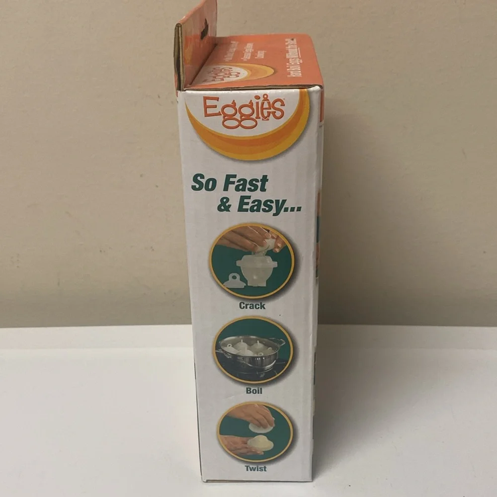 Eggy As Seen on TV 6-Piece Egg Cooker Set Microwave Egg Gadget Kitchen Tool